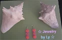 Handmade strijkkralen oorbellen bloemen roze Jewelry by Ly - 0 - Thumbnail