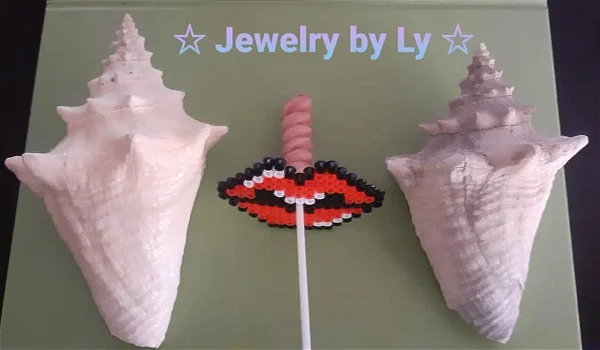 Handmade lollyhouder lippen rood Jewelry by Ly - 0