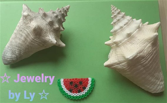 Handmade koelkastmagneet watermeloen Jewelry by Ly - 0
