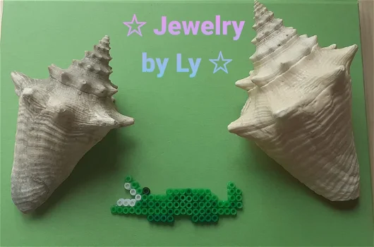 Handmade koelkastmagneet krokodil Jewelry by Ly - 0