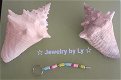 Handmade kralen sleutelhanger blauw roze groen Jewelry by Ly - 0 - Thumbnail