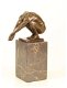 Bronzen beeld van een mannelijk naakt in een duik positie - 0 - Thumbnail