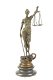 Een bronzen beeld van de Vrouwe Justitia - 1 - Thumbnail