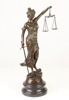bronzen beeld  Vrouwe Justitia , brons , beeld