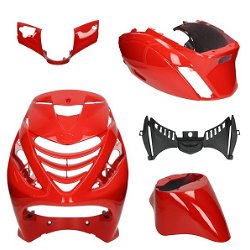 Kappenset Piaggio Zip 2000 Sp Ferrari Glans Rood 5 Dlg