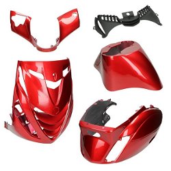 Kappenset Piaggio Zip 2000 Sp audi bordeaux red 5 Dlg