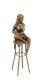 brons beeld , pikante dame op barkruk , brons ,pikant - 0 - Thumbnail