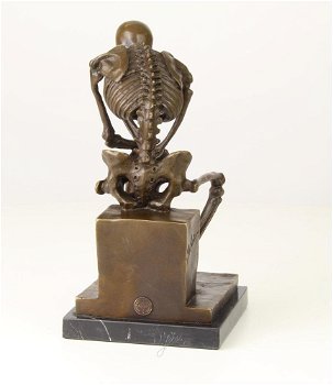 skelet , DENKER , brons - 1