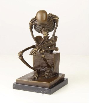 skelet , DENKER , brons - 6