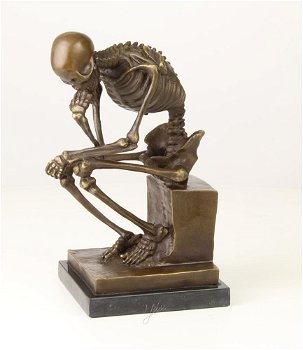 skelet , DENKER , brons - 7