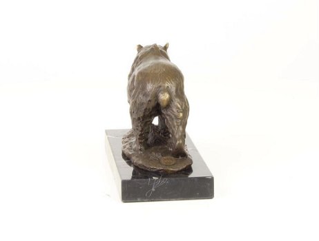 Een mooi bronzen beeld van een grizzly beer ,brons , beeld - 5