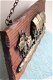 Vintage decoratiebord met paarden en wagen - 2 - Thumbnail