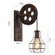 Lamp Industrieel | Wandlamp | Muurlamp | Wandverlichting metaal hout | E27 Fitting - 3 - Thumbnail