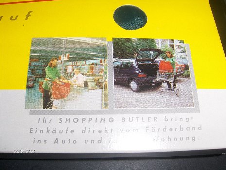 Shopping Butler-Tas voor de Winkelwagen van de Supermarkt met 2 Hangbeugels+ Twee Portemonnees. - 3