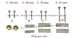 = 2 Uurwerk vastzet boutjes = FHS/Hermle =449620