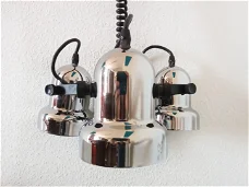 Hanglamp met 3 zilveren spots