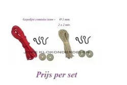 = Comtoise gepolijst touw + haken en muntringen =35340