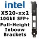 Intel X520-DA2 SR2 10GbE Full-Height FH LP Inbouw Brackets - 0 - Thumbnail