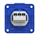 Inbouw contactdoos blauw 70x70mm 230V IP54 - 1 - Thumbnail