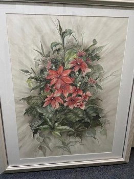 Aquarel -Flowers , schilderij - 1