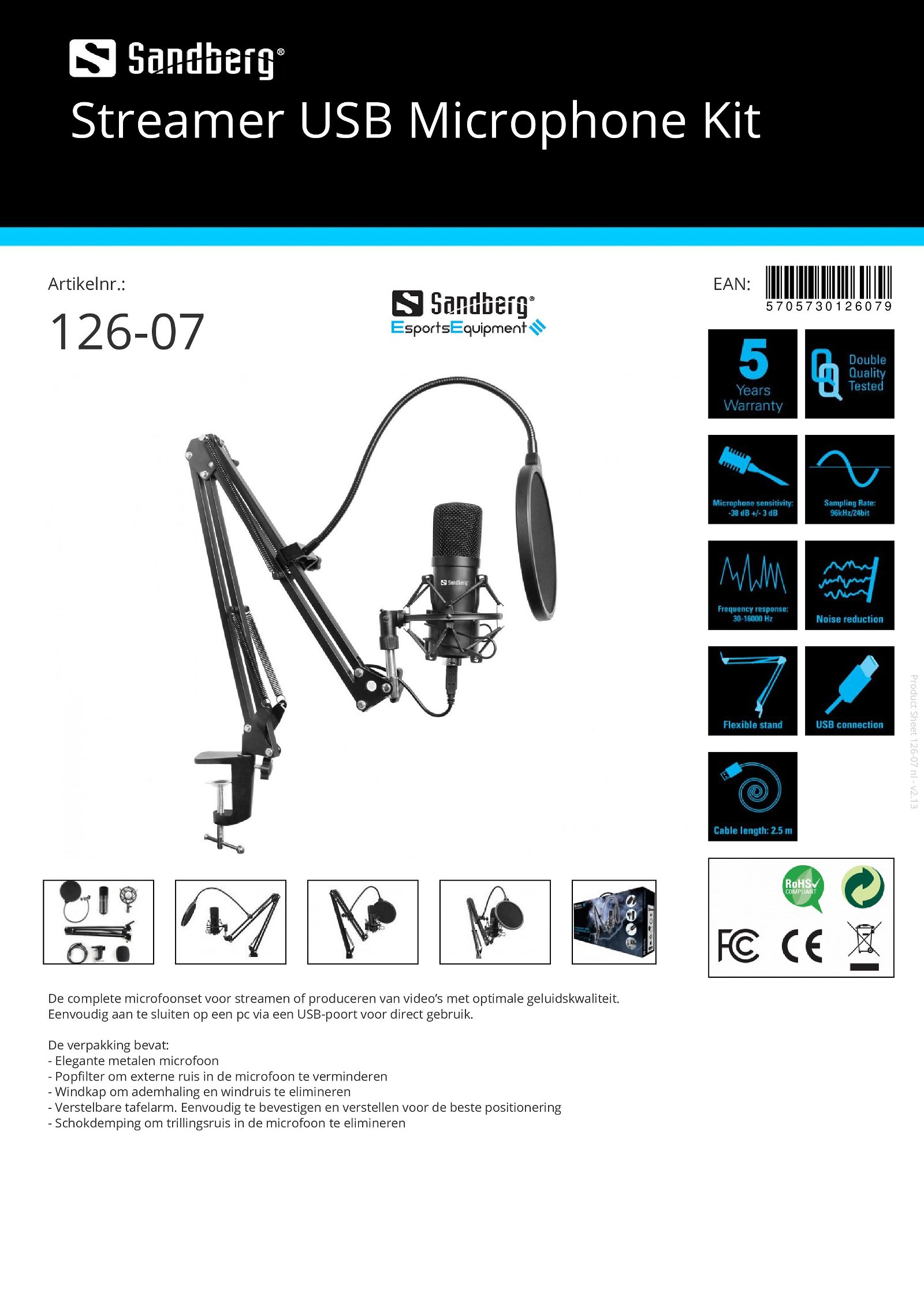 Streamer USB Microphone Kit - Afbeelding 2