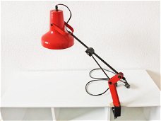 Geweldige retro oranje bureaulamp