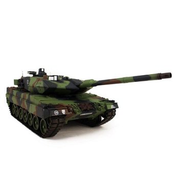 RC tank Leopard 2A6 2.4GHZ met schietfunctie rook en geluid en IR 1116038891 - 2