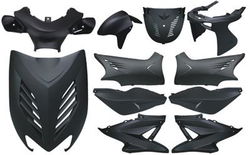 Kappenset Plaatwerk Yamaha Aerox DMP MAT ZWART 11-dlg
