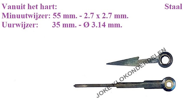 = Wijzers Franse pendule = 48093 - 0