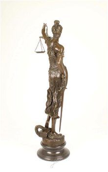 Vrouwe Justitia bronzen beeld , gigantische Justitia - 5
