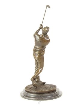 Een brons beeld , golf , decoratie - 5