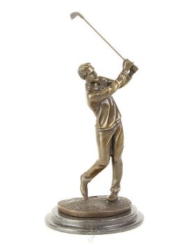 Een brons beeld , golf , decoratie - 7