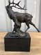 Een brons beeld van een hert , hert - 5 - Thumbnail