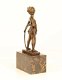 brons beeld van een meisje , brons - 5 - Thumbnail