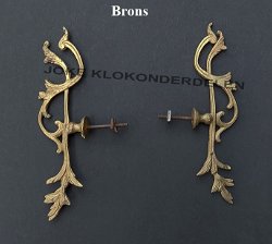 = 2 Zijstuk / Ornament = klokstel =48095