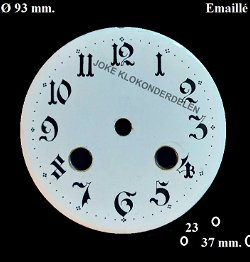 = Wijzerplaat = Franse pendule = emaillé =48094