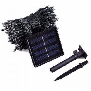 Kerstverlichting Solar lichtketting 100 Led warm wit 10m - 5