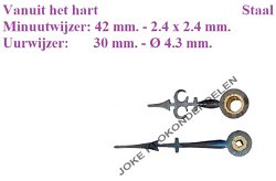 = Wijzers Franse pendule = 48114