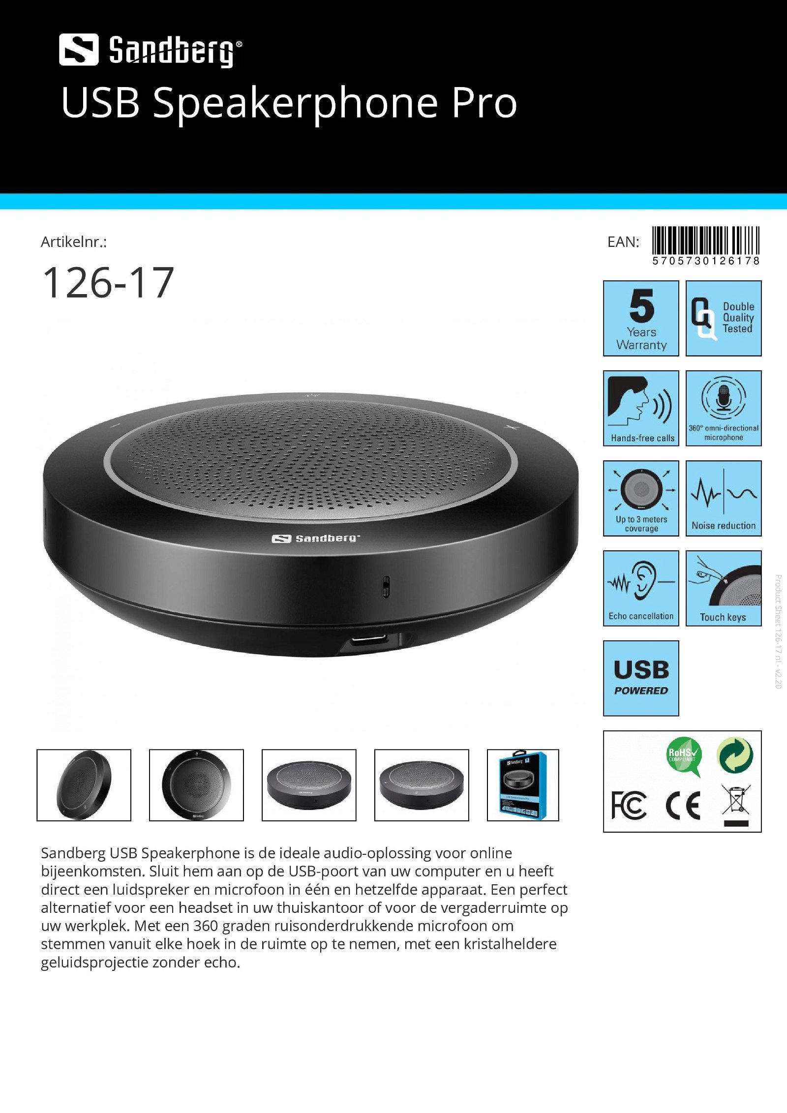 USB Speakerphone Pro geschikt voor alle merken smartphone - Afbeelding 4