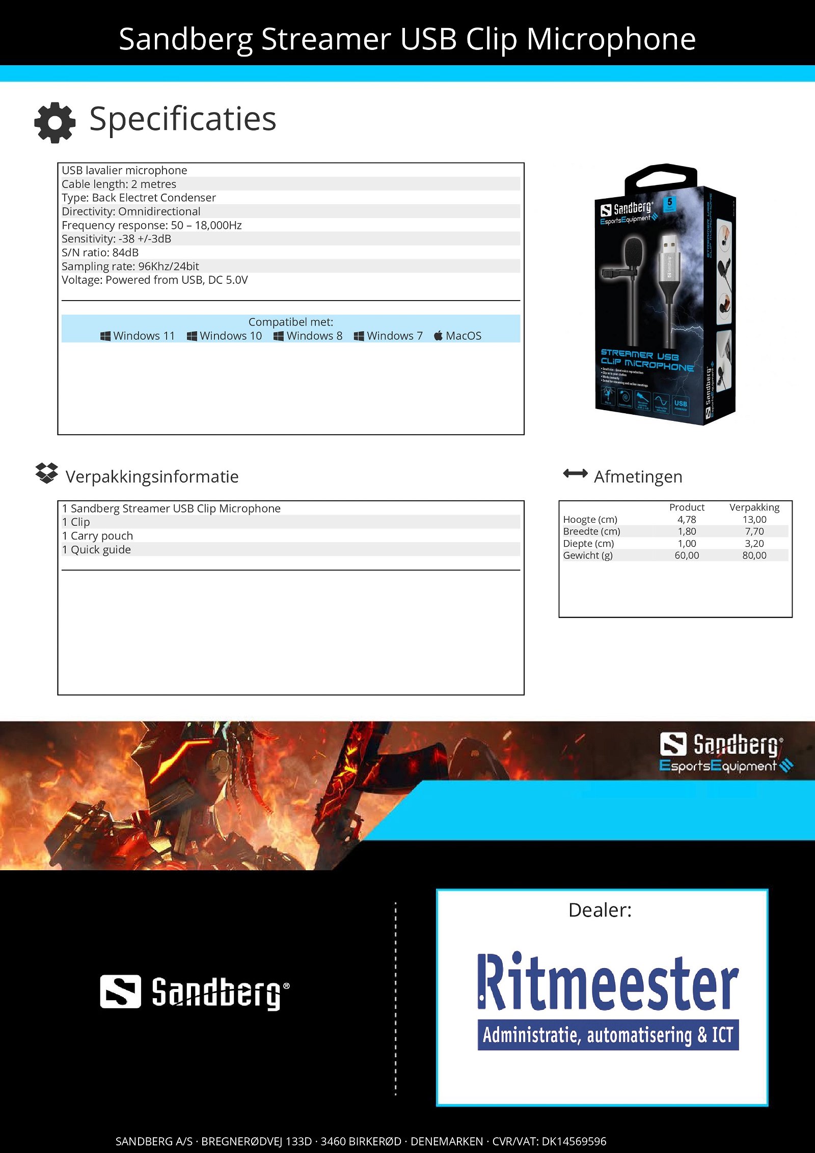 Streamer USB Clip Microphone kleine discrete microfoon - Afbeelding 6