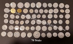 = 70 Horloge/ Zakhorloge wijzerplaatjes = 48130
