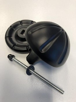zwarte deurknop met rozet - 1