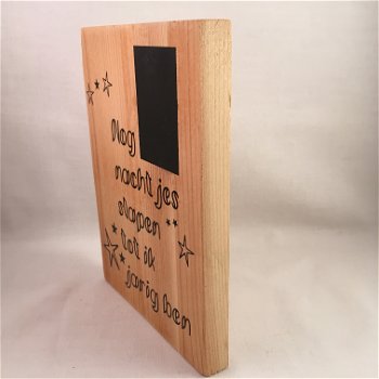 Decoratie tekstbord (hout) thema Aftellen naar een verjaardag - 5