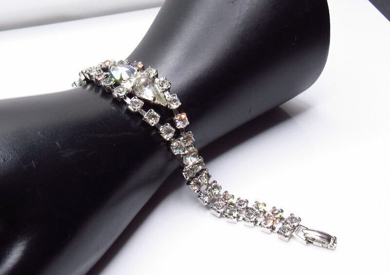 Vintage strassarmband - Afbeelding 3