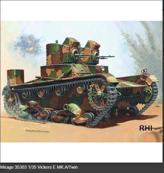 Bouwpakket Mirage-Hobby 35303 Mirage 35303 1/35 Vickers E MK.A/Twin Turret - nr. 1