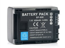 BP-808 batería CANON 890mAh/6.6WH CANON VIXIA HF200, VIXIA HF S10, HFS10, VIXIA HF S11, HFS11