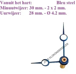 = Brequet wijzers Franse pendule =45344