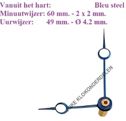 = Brequet wijzers Franse pendule =45343