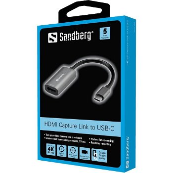 HDMI Capture Link to USB-C HDMI-ingangspoort voor uw hoogwaardige camcorder tot 4K - 3