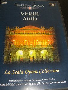 4 Verdi Opera's-Attila uit La Scala+Aida+Un Ballo in Maschera+La Traviata Glydebourne Festival.